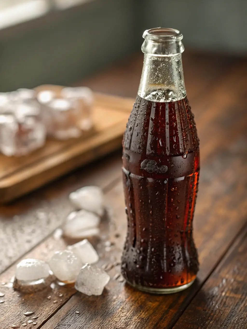 A glass of cola with ice cubes and a lime wedge, showcasing a refreshing beverage option in the family pack.